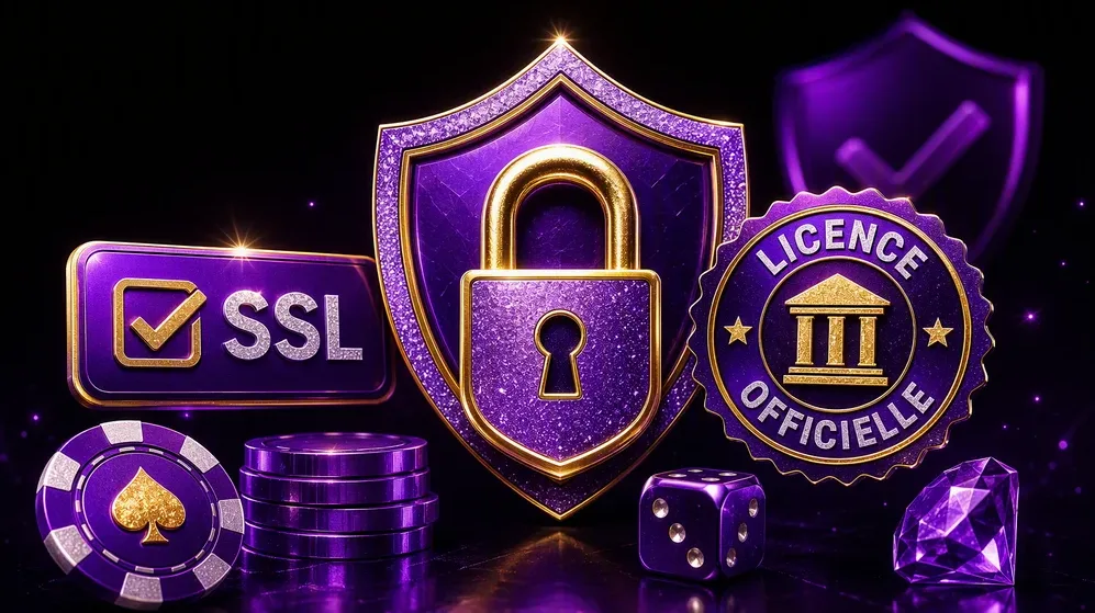 cadenas SSL et logo de licence sur fond sécurisé